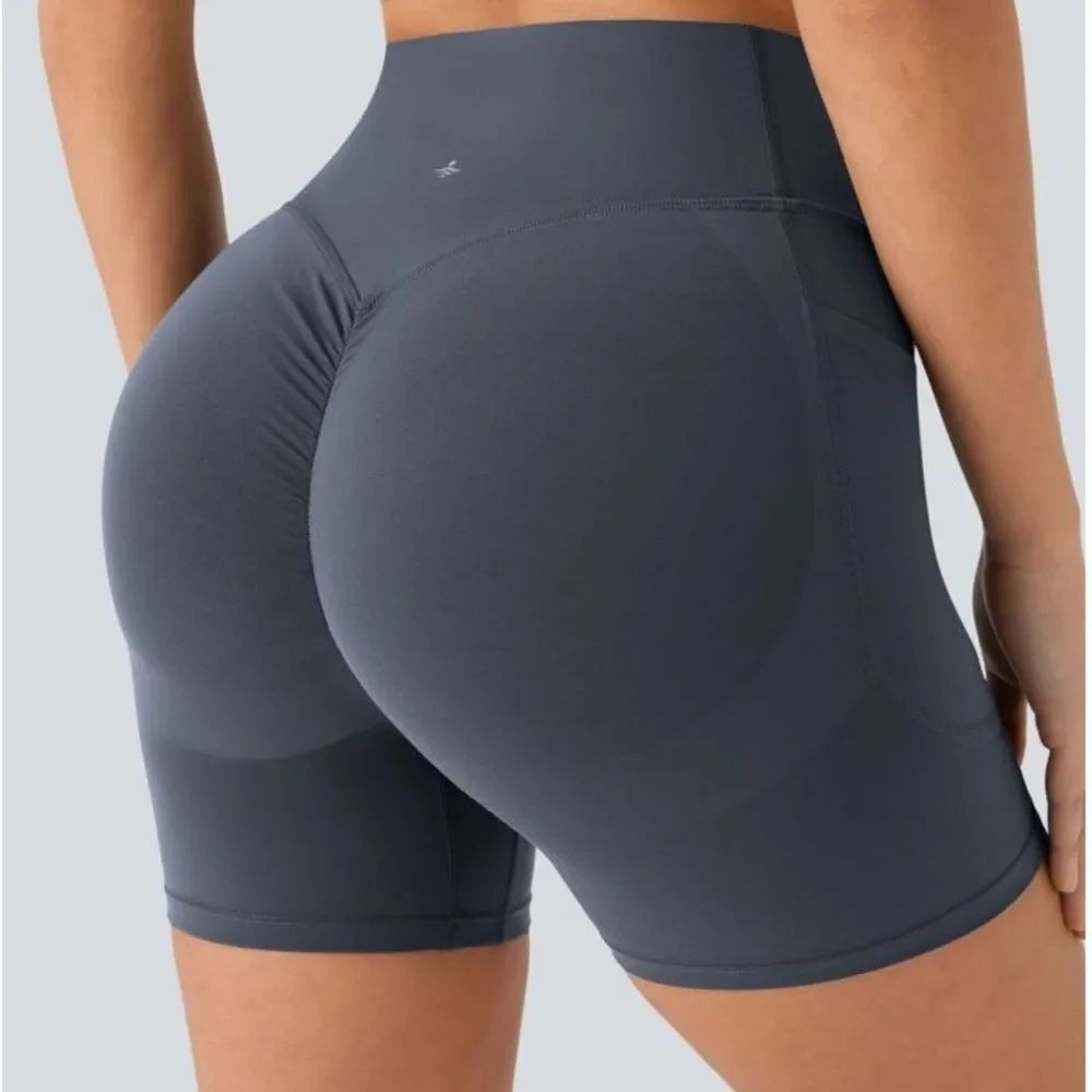 NWT SZ L Halara UltraSculpt Scrunch-Butt Lifting Tummy Control Biker Shorts